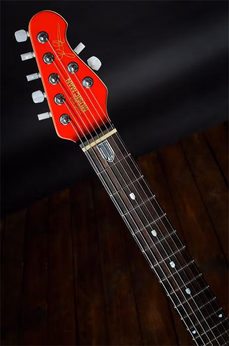 Music Man 2006 Petrucci Piezo JP7 Cardinal Red - E-Gitarre