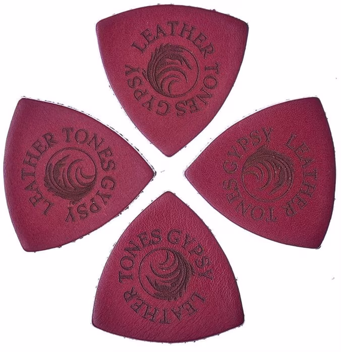 Timber Tones Leather Tones Gypsy Cognac Leather 4-Pack - Plektren