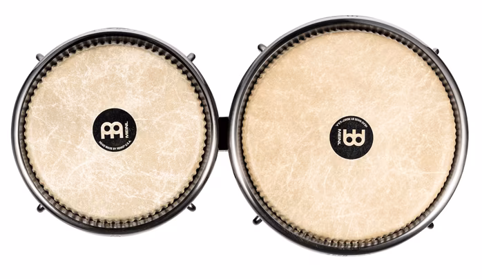 Meinl Artist Series Bongo Roberto Serrano, REMO® Fiberskyn Heads - 7" & 8 1/2" Pearl White - Bongos