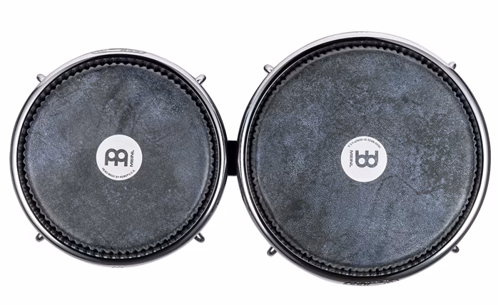 Meinl Artist Series Bongo William "Kachiro" Thompson, REMO® Black Calfskin Skyndeep Heads - 7" & 8 1/2" Electric Sky - Bongos