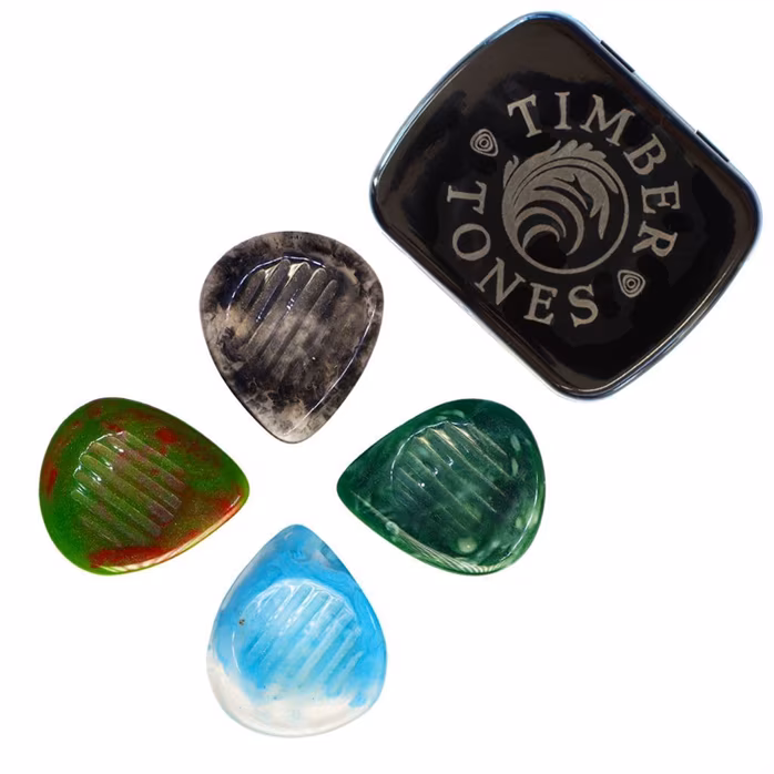 Timber Tones Resin Tones Grip Mixed 4-Pack Tin - Plektren