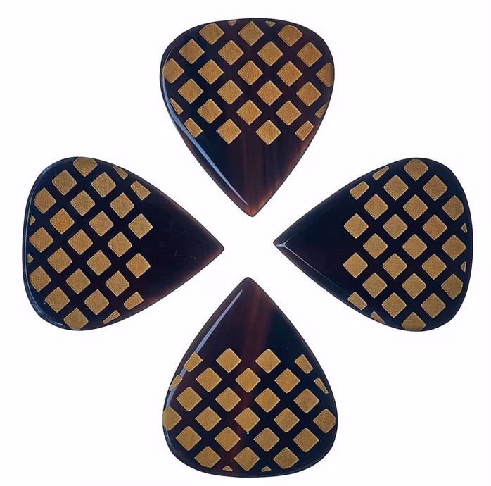 Timber Tones Grip Tones Mini Black Horn 4-Pack - Plektren