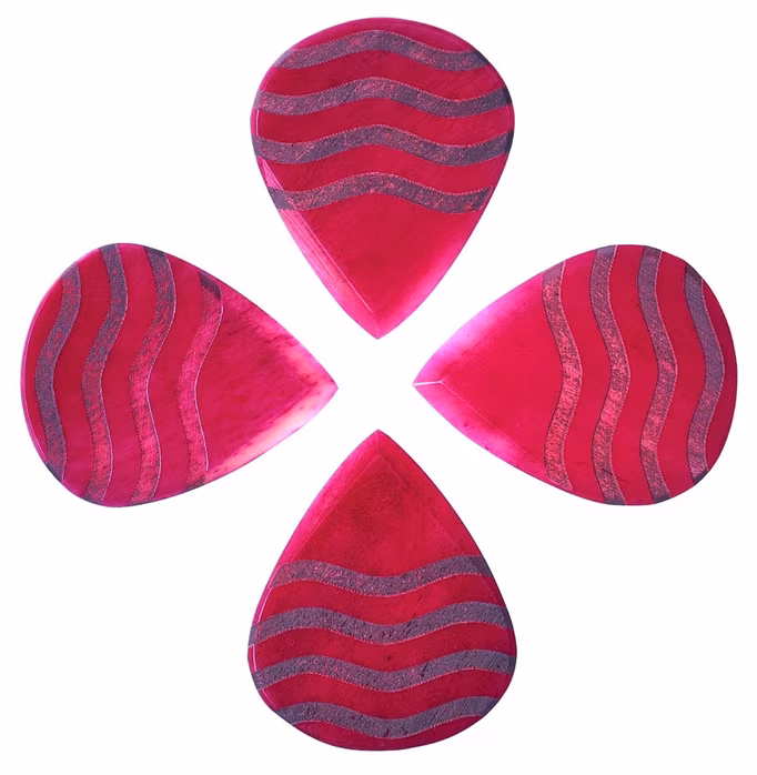 Timber Tones Jazzy Tones Max Pink Bone 4-Pack - Plektren
