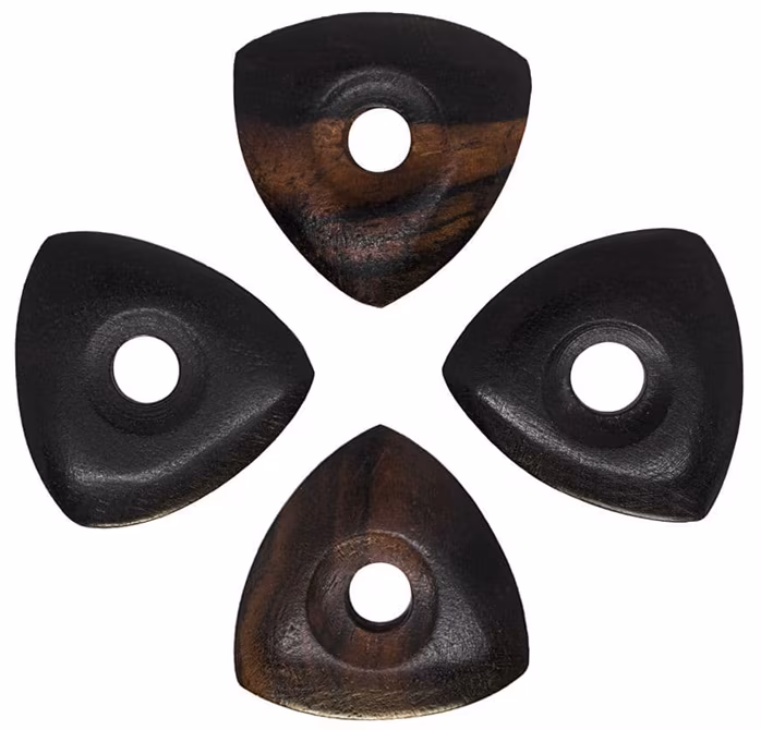 Timber Tones Moon Tones African Ebony 4-Pack - Plektren