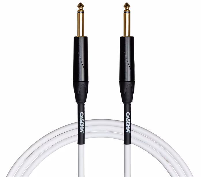 Cascha Advanced Line Guitar Cable White 6m    - Instrumentenkabel