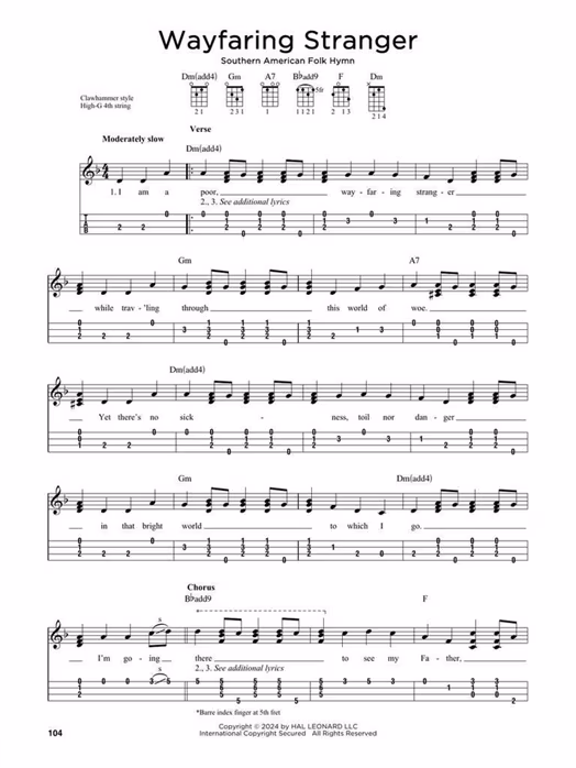 MS First 50 Songs You Should Clawhammer Strum - Noten für Ukulele