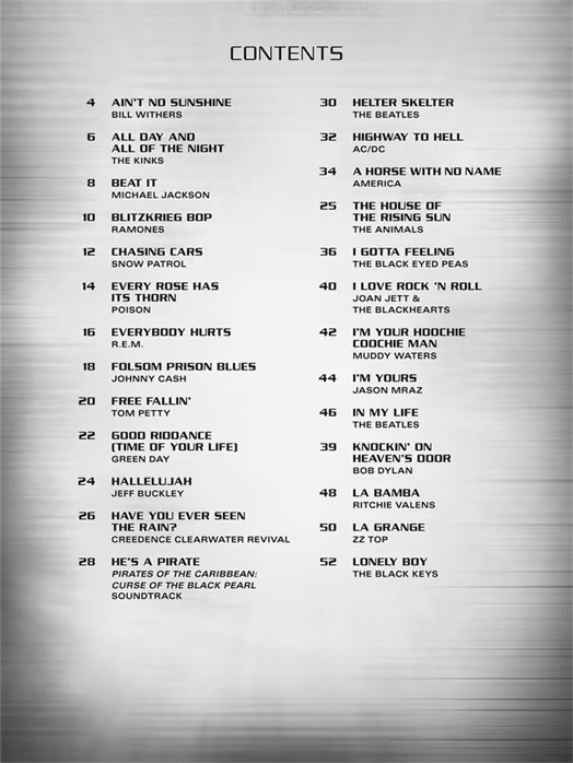 MS Simple Songs - Gitarrennoten