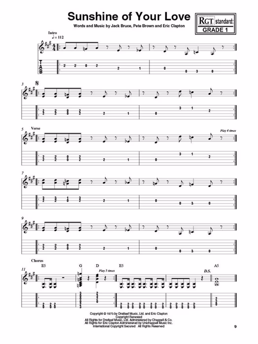MS Graded Guitar Songs - Gitarrennoten