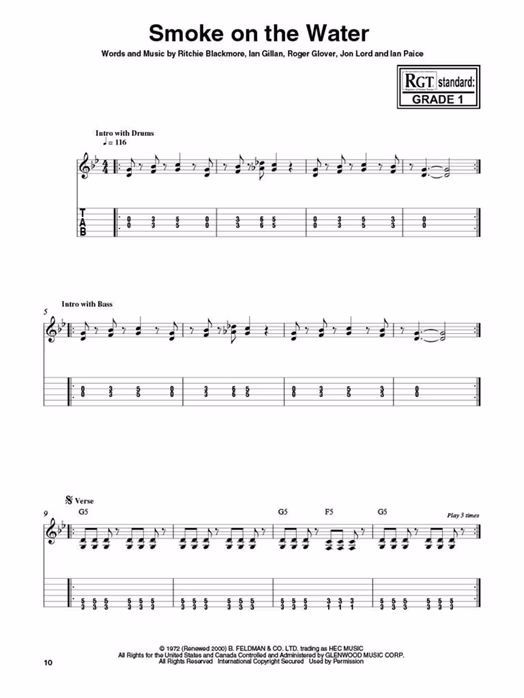 MS Graded Guitar Songs - Gitarrennoten