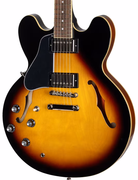 Epiphone ES-335 LH Vintage Sunburst - Linkshänder semiakustische Gitarre