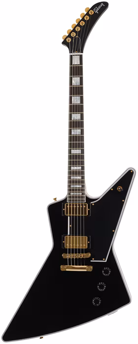 Gibson Custom Explorer Custom w/ Ebony Fingerboard Gloss Ebony - E-Gitarre