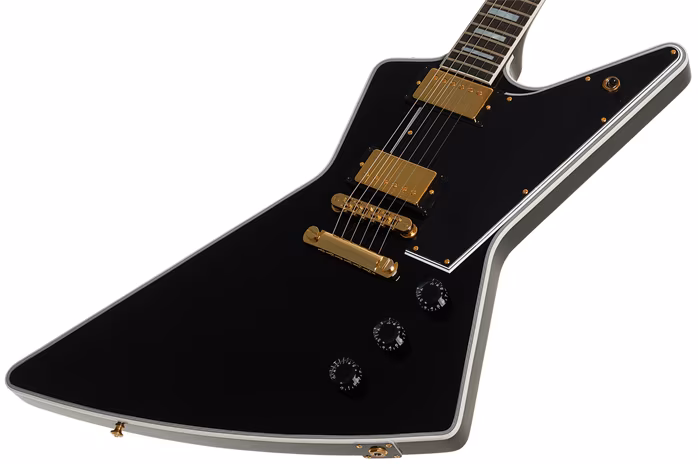 Gibson Custom Explorer Custom w/ Ebony Fingerboard Gloss Ebony - E-Gitarre