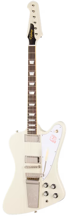Epiphone 1963 Firebird V With Maestro Vibrola Reissue Polaris White - E-Gitarre
