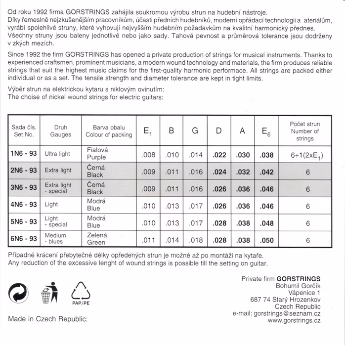 Gorstrings Gor 2N693 0942 - Saiten für E-Gitarre