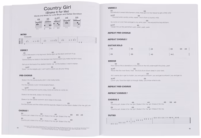 MS Country Hits - Really Easy Guitar - Gitarrennoten