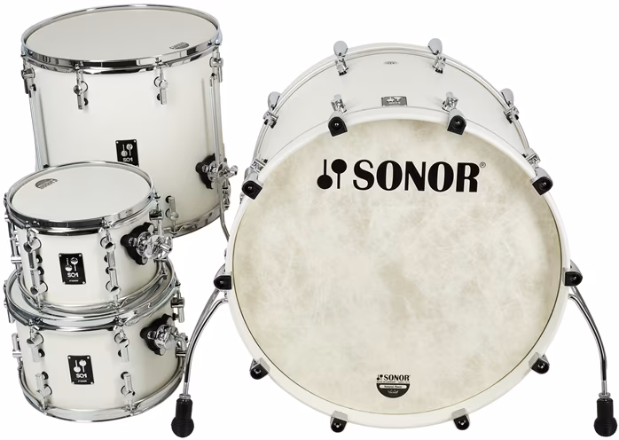 Sonor SQ1 Satin Pure White Birch Drum Set - Schlagzeug