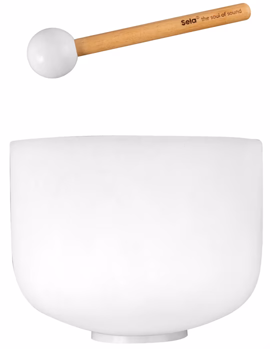 Sela 10" Crystal Singing Bowl Frosted G - 440 Hz - Tibetische Schüssel