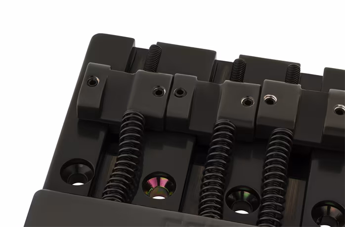 Fender HiMass Bass Bridge Zinc Saddles Black - Brücke