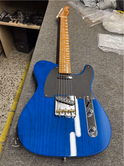 Fender Custom Shop American Custom Telecaster NOS Sapphire Blue Transparent - E-Gitarre