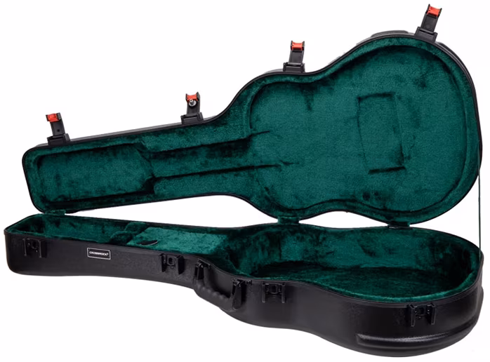 CrossRock CRA980DBK Black - Koffer für akustische Gitarre