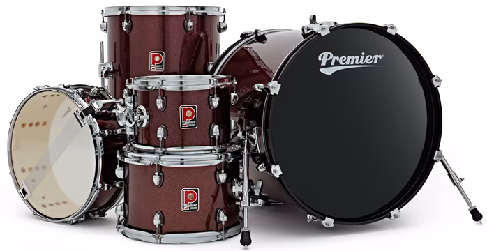 Premier Revolution 20" 5pc Drum Kit Red Sparkle - Schlagzeug