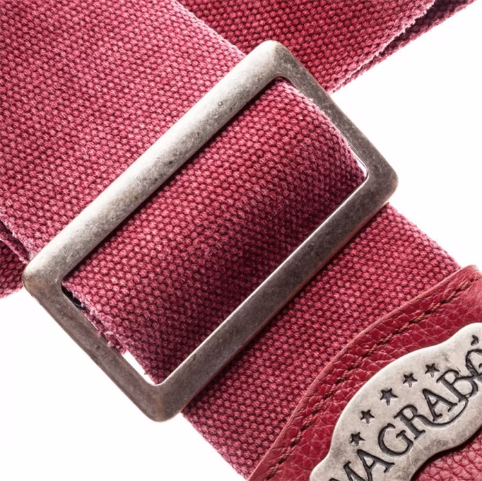 Magrabò Stripe SS Cotton Washed Bordeaux / Bordeaux 8 cm - Gitarrengurt