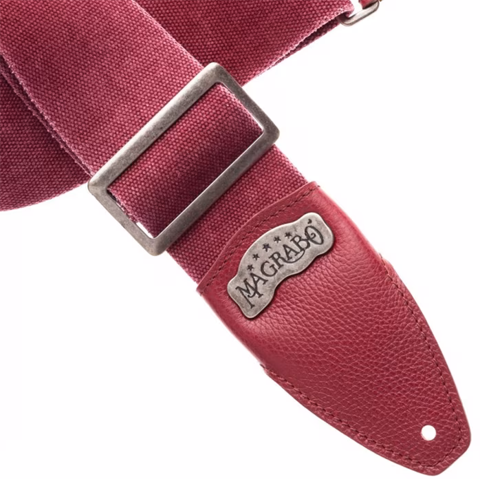 Magrabò Stripe SS Cotton Washed Bordeaux / Bordeaux 8 cm - Gitarrengurt
