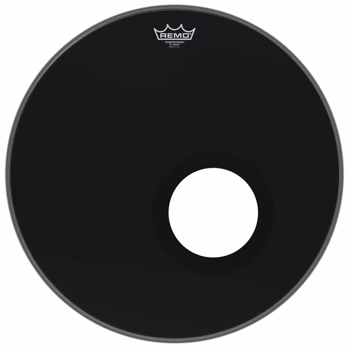 Remo 20" Powerstroke 3 Ebony  - Resonanzfell für Basstrommel