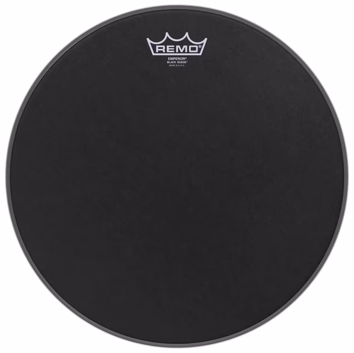 Remo 14" Emperor Black Suede - Tomtom-Trommelfell