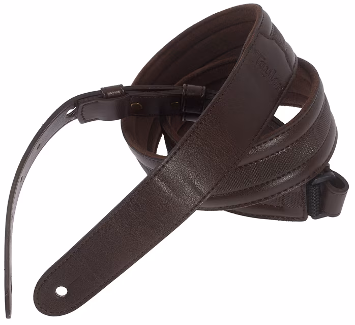 Taylor Taylor Slim Vegan Leather Strap, Chocolate Brown - Gitarrengurt