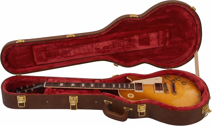 Gibson Les Paul Standard 50s Custom Shop Top Honey Burst Red Back - E-Gitarre