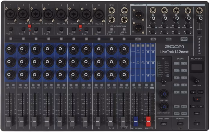 Zoom LiveTrak L12next - Multistopp-Recorder