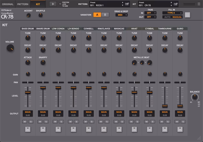 Roland CR-78 - Software