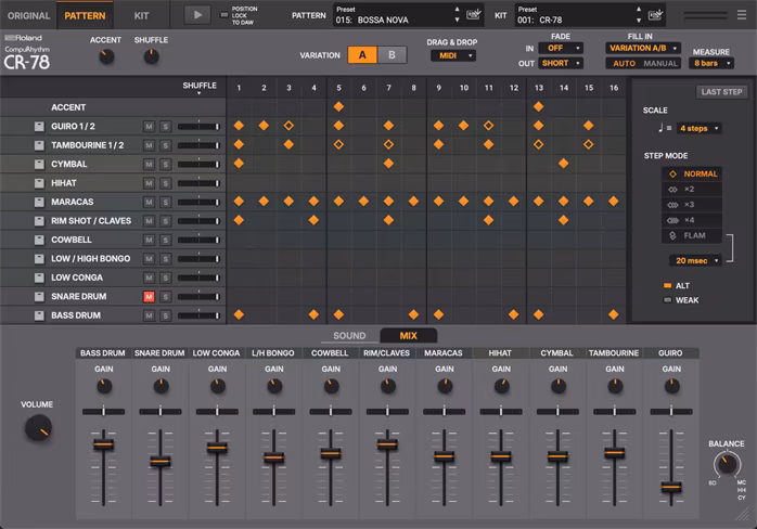 Roland CR-78 - Software