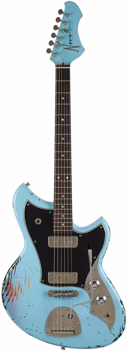 Novo Serus J Daphne Blue over '64 3-Tone Burst NAMM 26 - E-Gitarre