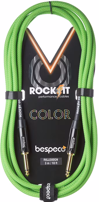 Bespeco Rockit Color Green 3m Jack - Instrumentenkabel