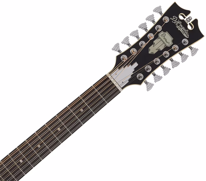 D'Angelico Premier Fulton LS Satin Vintage Natural - Zwölfsaitige elektroakustische Gitarre