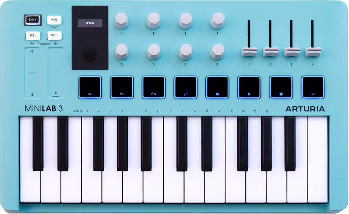 Arturia MiniLab mk3 Aquamarine - USB/MIDI Keyboard