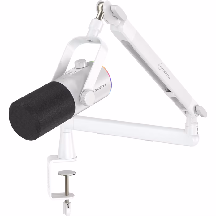 Mozos TAM8 White - USB Dynamisches Kopfbügelmikrofon