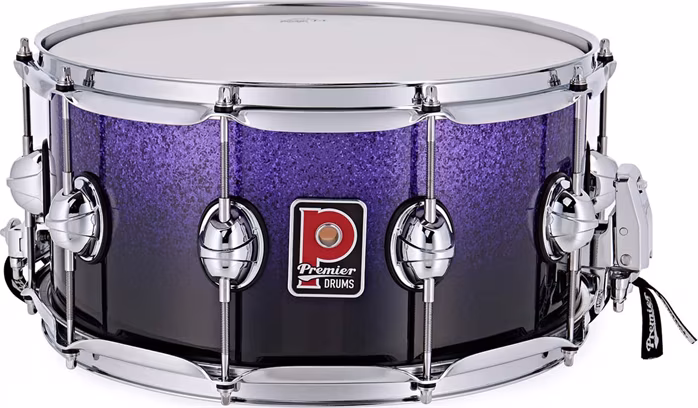 Premier Genista Maple 14" x 7" Snare Drum Purple Fade Sparkle - Snare-Trommel