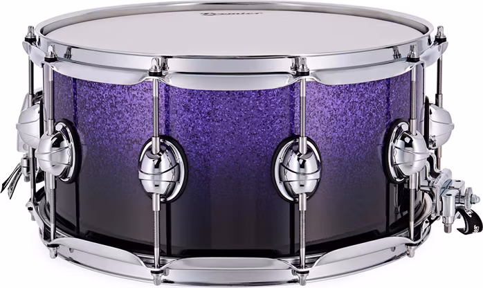 Premier Genista Maple 14" x 7" Snare Drum Purple Fade Sparkle - Snare-Trommel