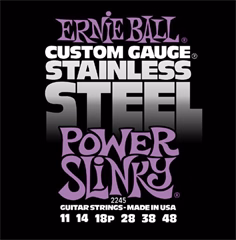 Ernie Ball 2245 Stainless Steel Power Slinky - Cordes pour une guitare électrique