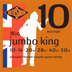 Rotosound JK10 Jumbo King - Cordes en métal pour guitare acoustique