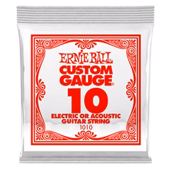 Ernie Ball 1016 Plain Steel Single .010 - Cordes pour guitare électrique/acoustique