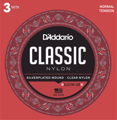 D'Addario EJ27N-3D - Cordes en nylon pour guitare classique