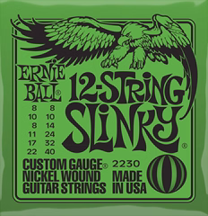 Ernie Ball 2230 Nickel Wound 12-String Slinky - Cordes pour guitare électrique a douze cordes