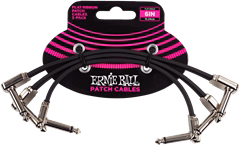 Ernie Ball 6” Flat Ribbon Patch Cable 3-Pack - Câble de connexion