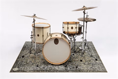 DRUMnBASE Vintage Persian Drum Mat 185 Green - Tapis sous la batterie