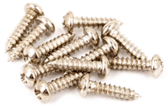 Fender Pure Vintage Tuning Machine Mounting Screws, Nickel-Plated - Hardware pour guitare