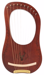 Cega Lyre Harp 10 Strings Coffee - Lyre
